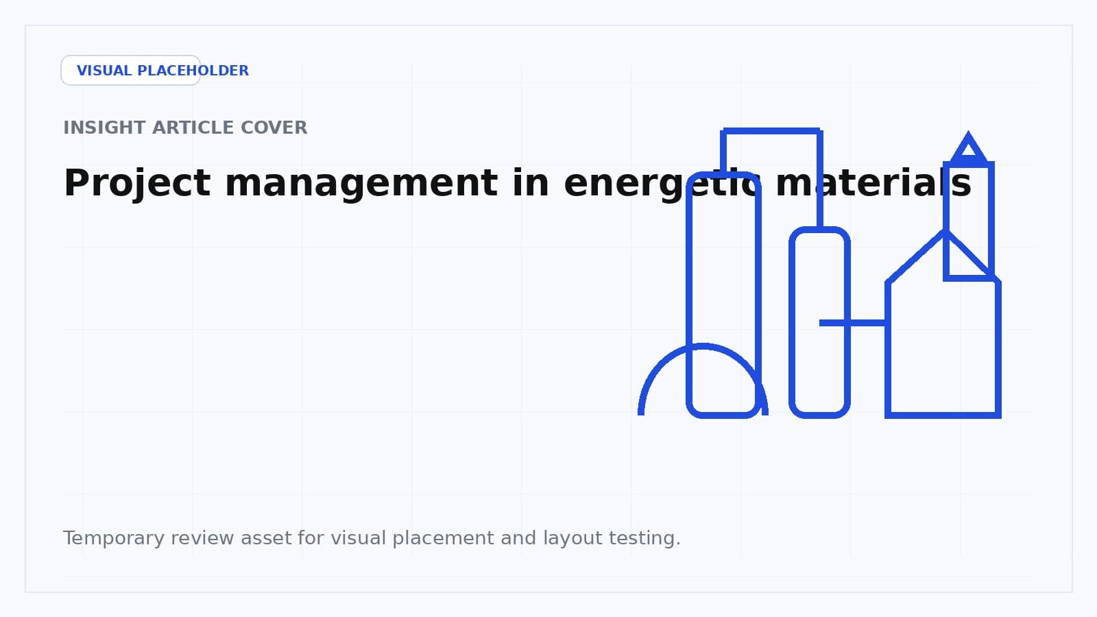 Placeholder image showing an energetic materials project environment for insight article coverage.